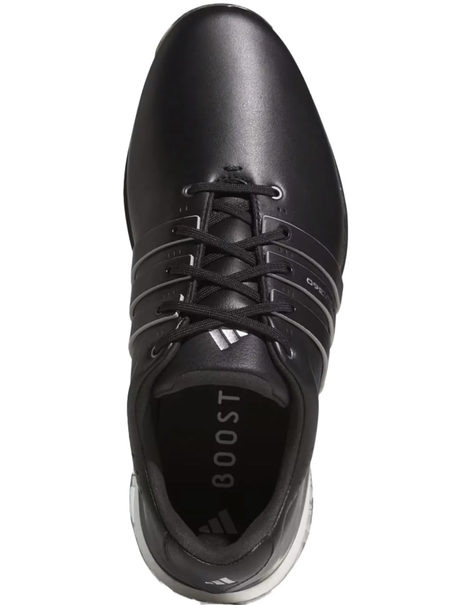 adidas Tour360 25 Wide Spikeless Golf Shoes - Core Black/Silver Met./Core Black