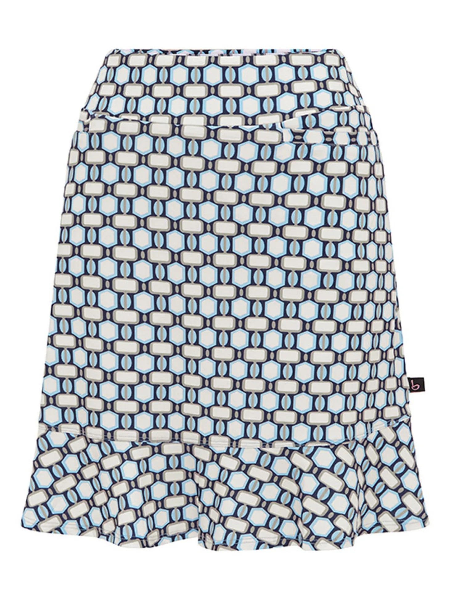 Birdee Sport Women's Astra Wave 18" Skort - White/Crystal