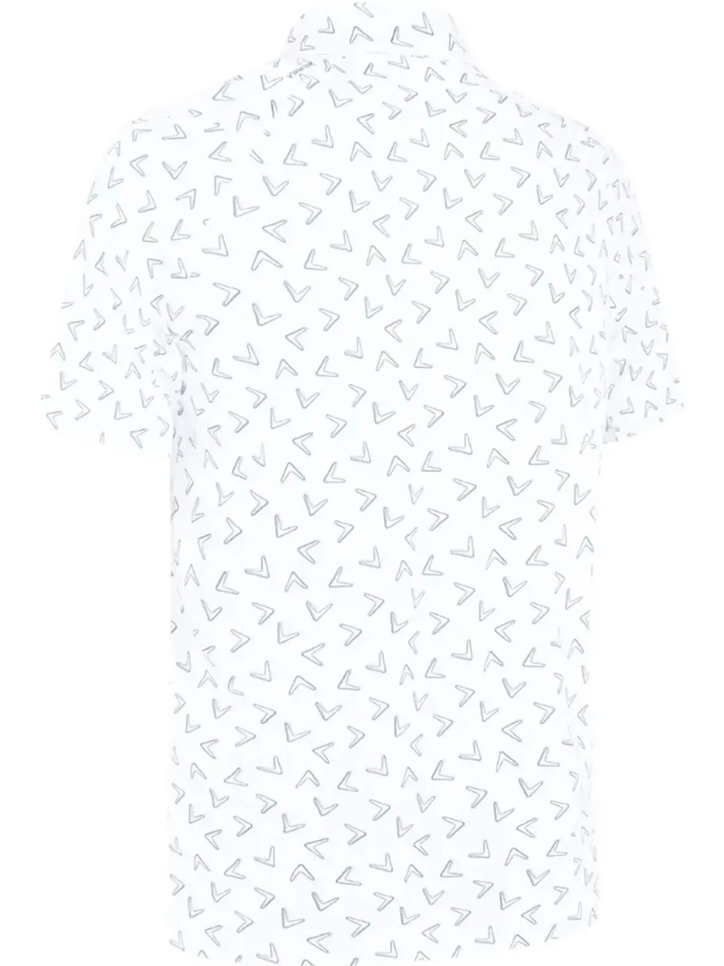 Callaway All Over Large Chev Print Polo - Bright White