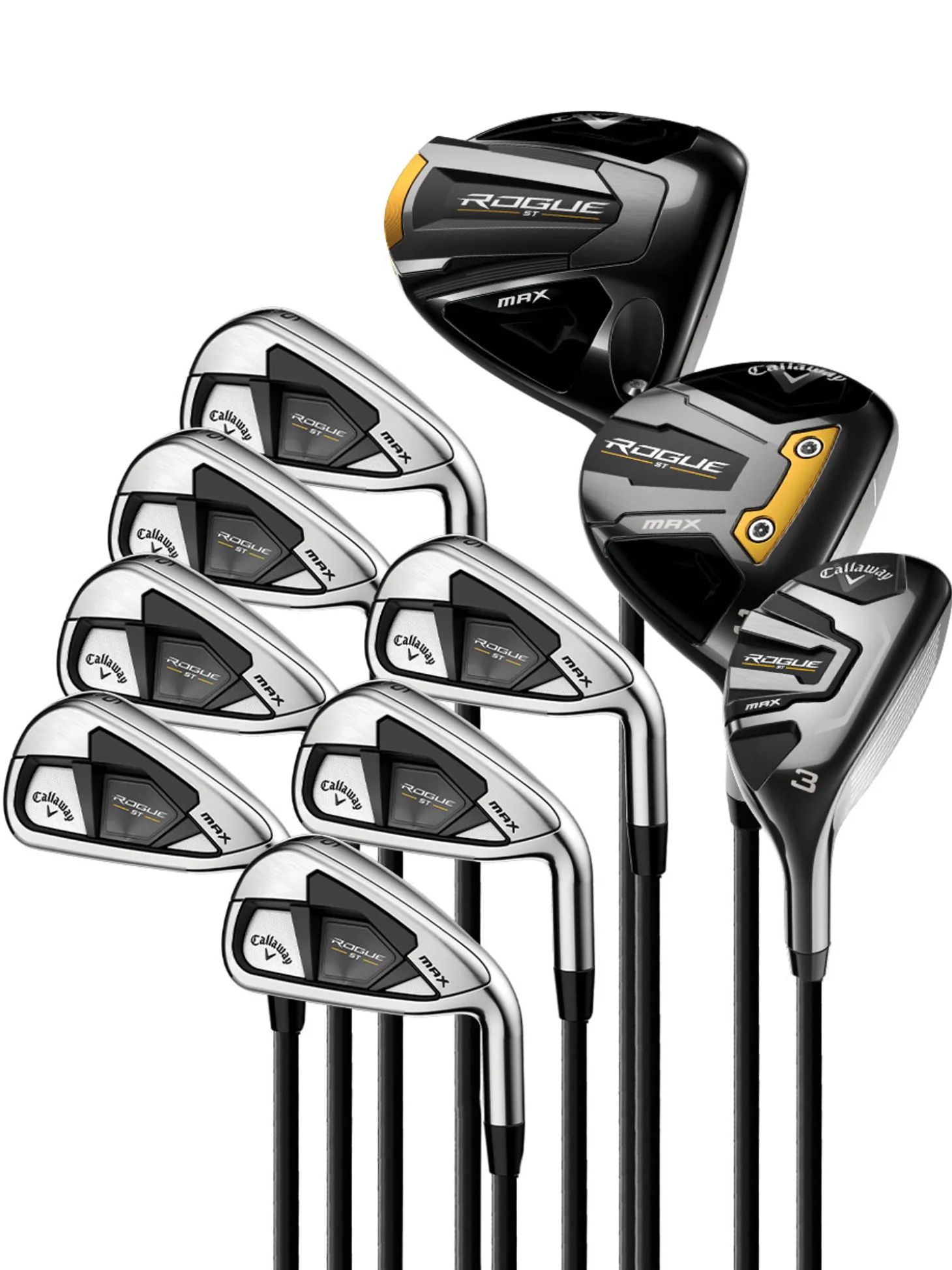 Callaway Rogue ST Max 24 10 Piece Set - Steel Shaft