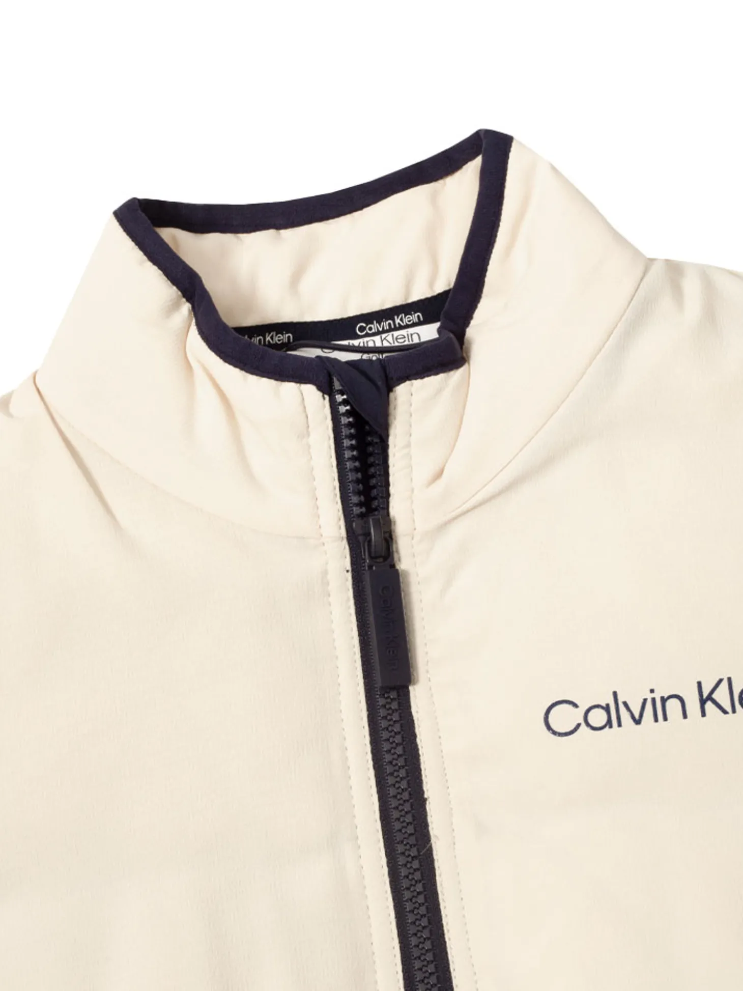 Calvin Klein Womens Faye Full Zip Gilet - Tapioca