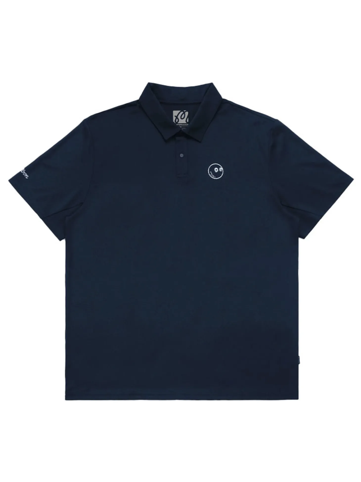 Malbon Performance Pique Polo - Navy