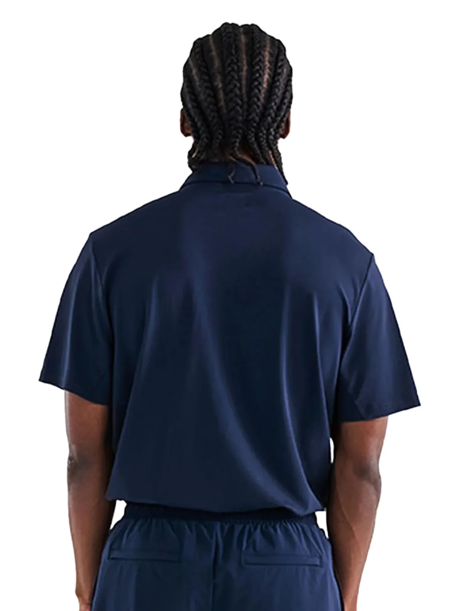 Malbon Performance Pique Polo - Navy