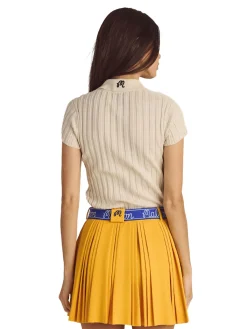 Malbon Womens Joelle Pleated Skort - Gold