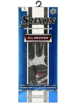 Srixon All Weather Golf Gloves - Womens 2 Pack Black