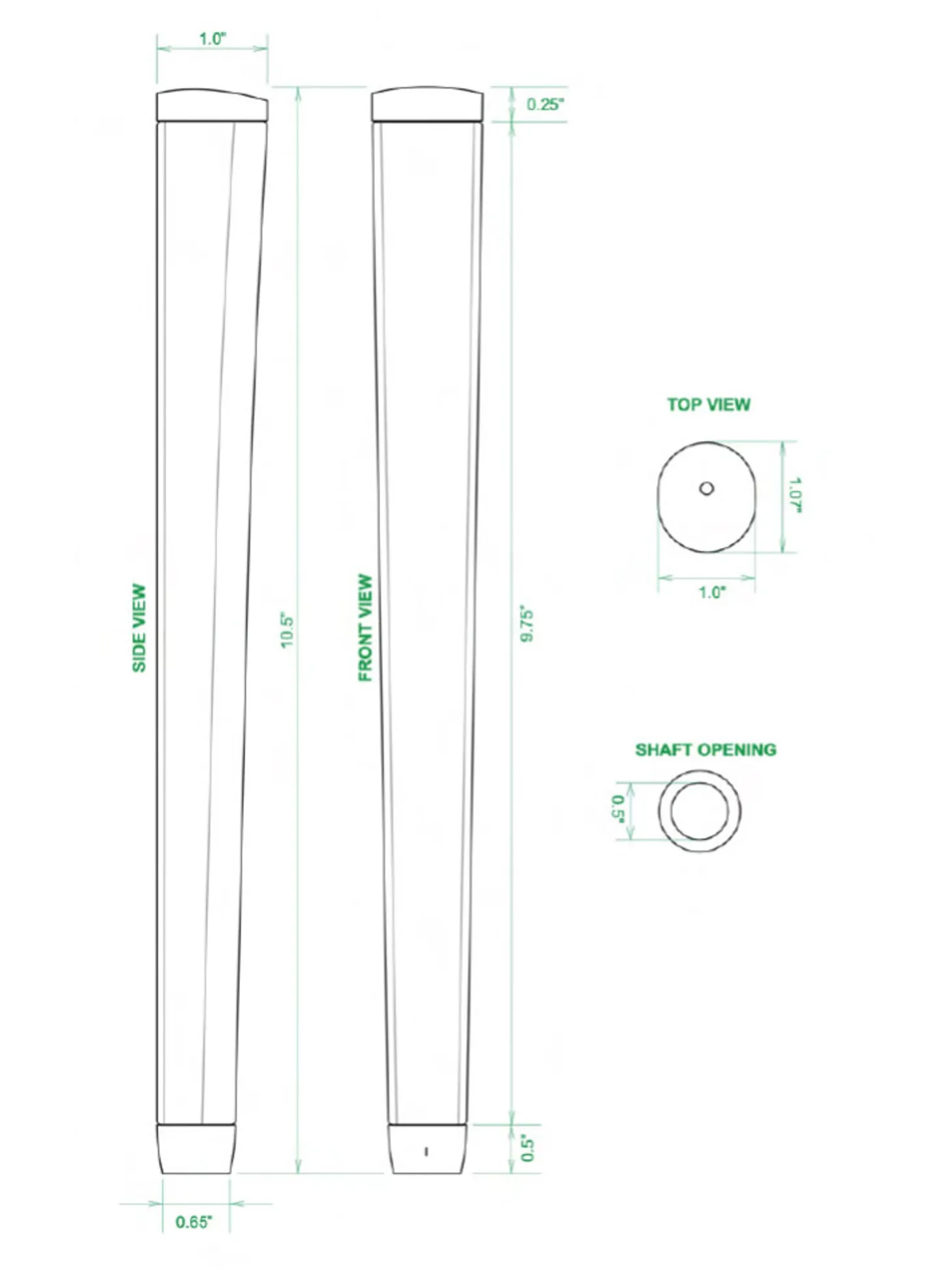 Sweet Rollz Skinny Putter Grip - La Pina